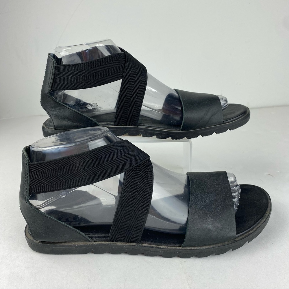 Sorel Womens 7.5 Black Ella II Sandal